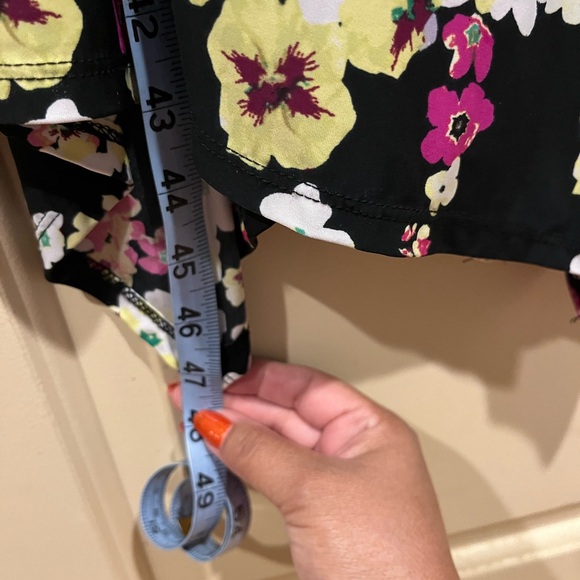 INC International Concepts Black Floral Asymmetrical Dress - Picture 6 of 9